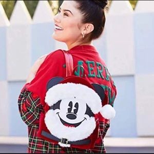 SANTA MICKEY MOUSE DISNEY PARKS LOUNGEFLY BACKPACK